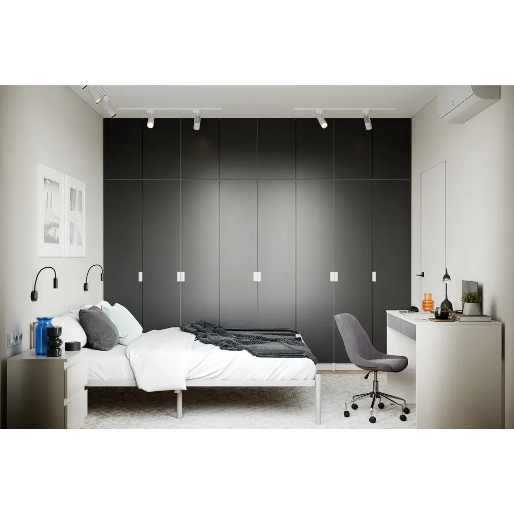 Дверь Лион 59.4x193.8x1.8 см ДСП цвет серый Santreyd STLM-2104795 - Вид №8