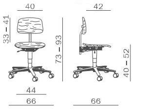 Dauphin Регулируемое по высоте офисное кресло из бука с 5 спицами и колесами 1000 classic Kl 1000 - Вид №2