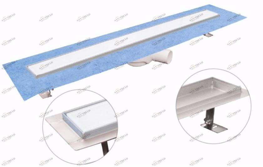Dakota Канал и решетка из нержавеющей стали и стекла для душа Dakua+ - filo pavimento sun-id-1495708