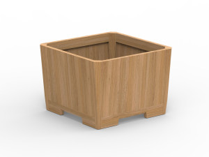 Квадратная плантатор из тикового дерева