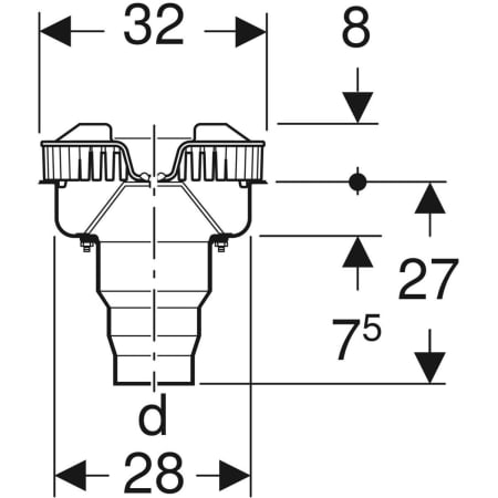 GEBERIT 359.342.00.1 Воронка Geberit Pluvia для желобов  - Вид №2