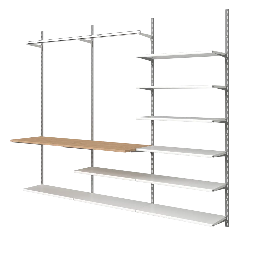 Кронштейн Spaceo 47 см для двурядной направляющей нагрузка до 55 кг цвет серый STLM-2078147 - Вид №5