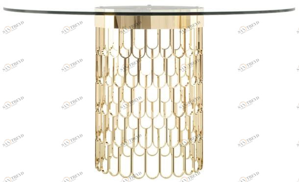 Laskasas Круглый обеденный стол из стекла Brenda sun-id-1403648