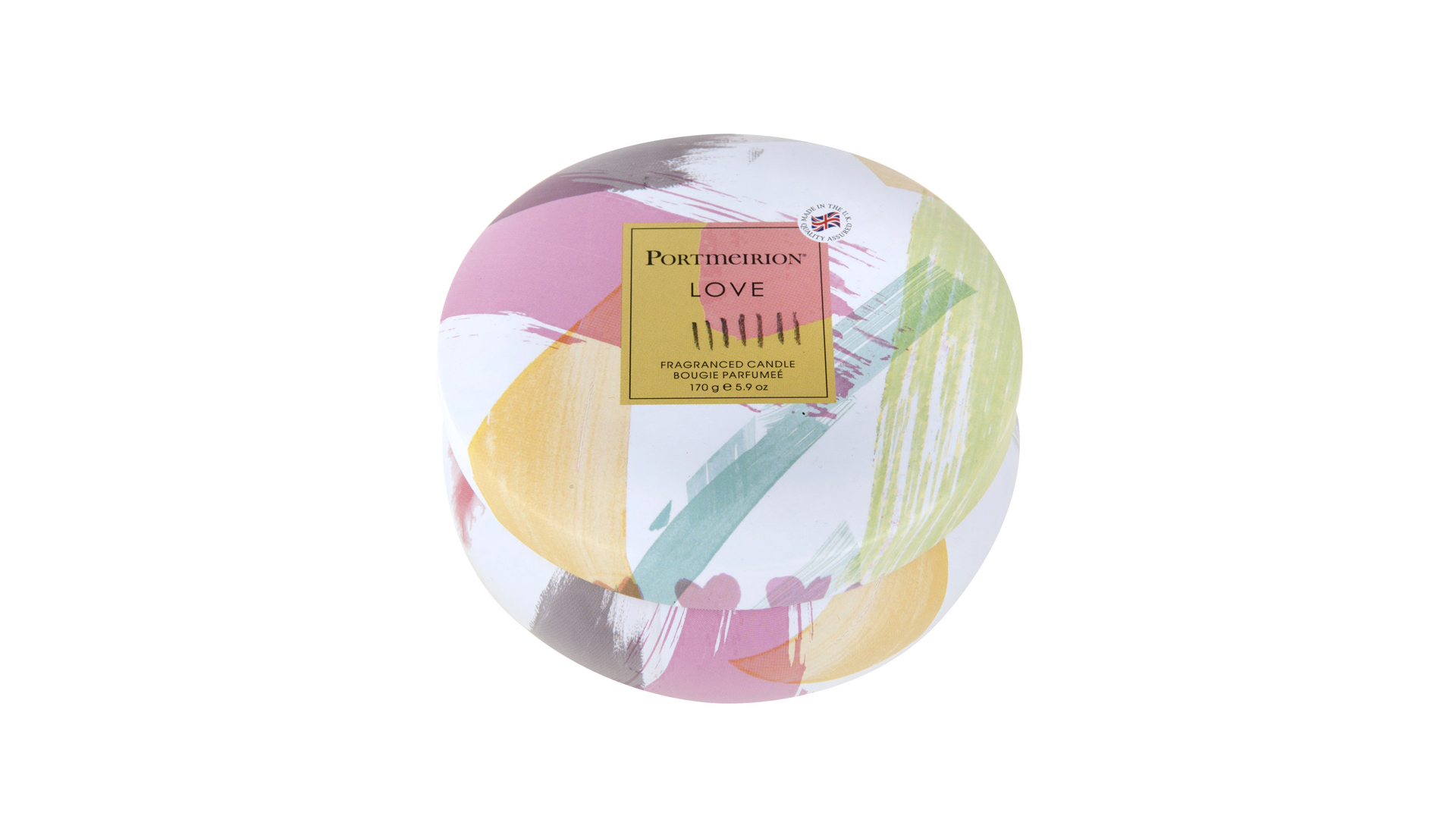10623562 Portmeirion Свеча в жестяной банке Portmeirion "Любовь" 9см Воск  - Вид №1