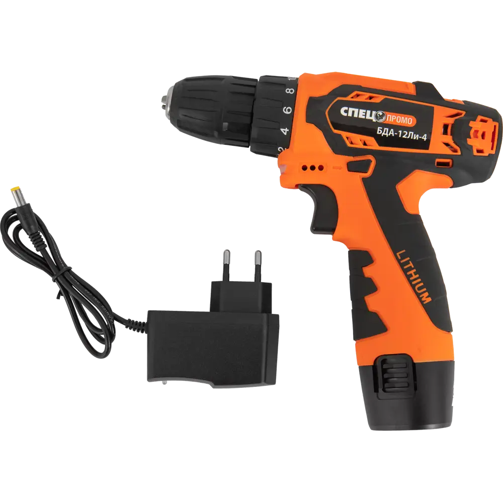 Дрель-шуруповерт аккумуляторная Спец БДА-12ЛИ-4 СПЕЦ-3707, 12 В Li-Ion 1.5 Ач STLM-2082920 - Вид №4