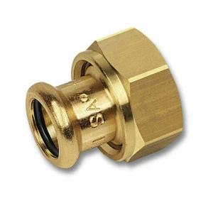 183591534 SANHA 8359G пресс-фитинг, бронза, разъемн.соед.с плоск.упл. 15x3/4 мм