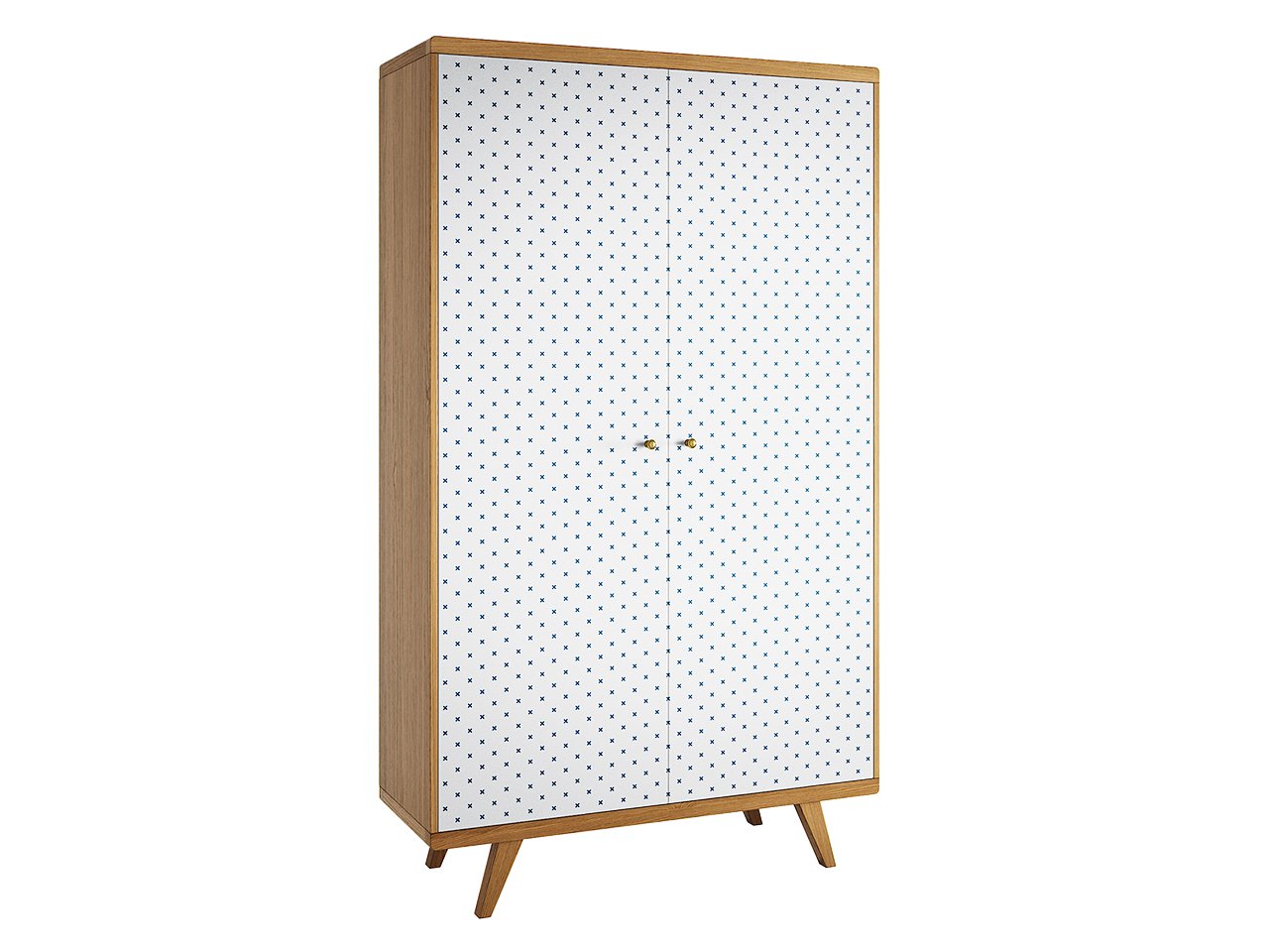 Шкаф распашной двухдверный натуральный дуб с принтом 043 Thimon THE IDEA  210334 Бежевый;белый  - Вид №1