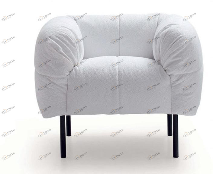 arflex Кресло с обивкой из ткани с подлокотниками Pecorelle sun-id-1428283