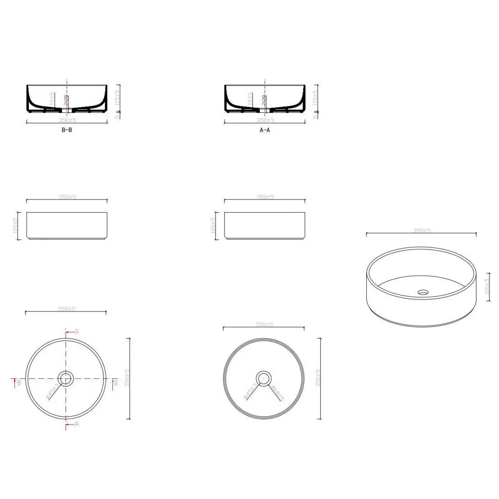 Santreyd Slim Krug White — элегантная накладная раковина для современной ванной 86851523 STLM-0072046 - Вид №3