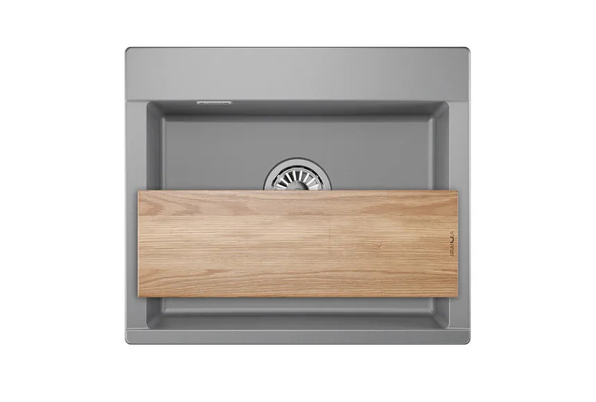 ES-5804, АЛЮМИНИУМ, кухонная мойка, кварц, ESTETICA GRANULA 5804-ST199 - Вид №3