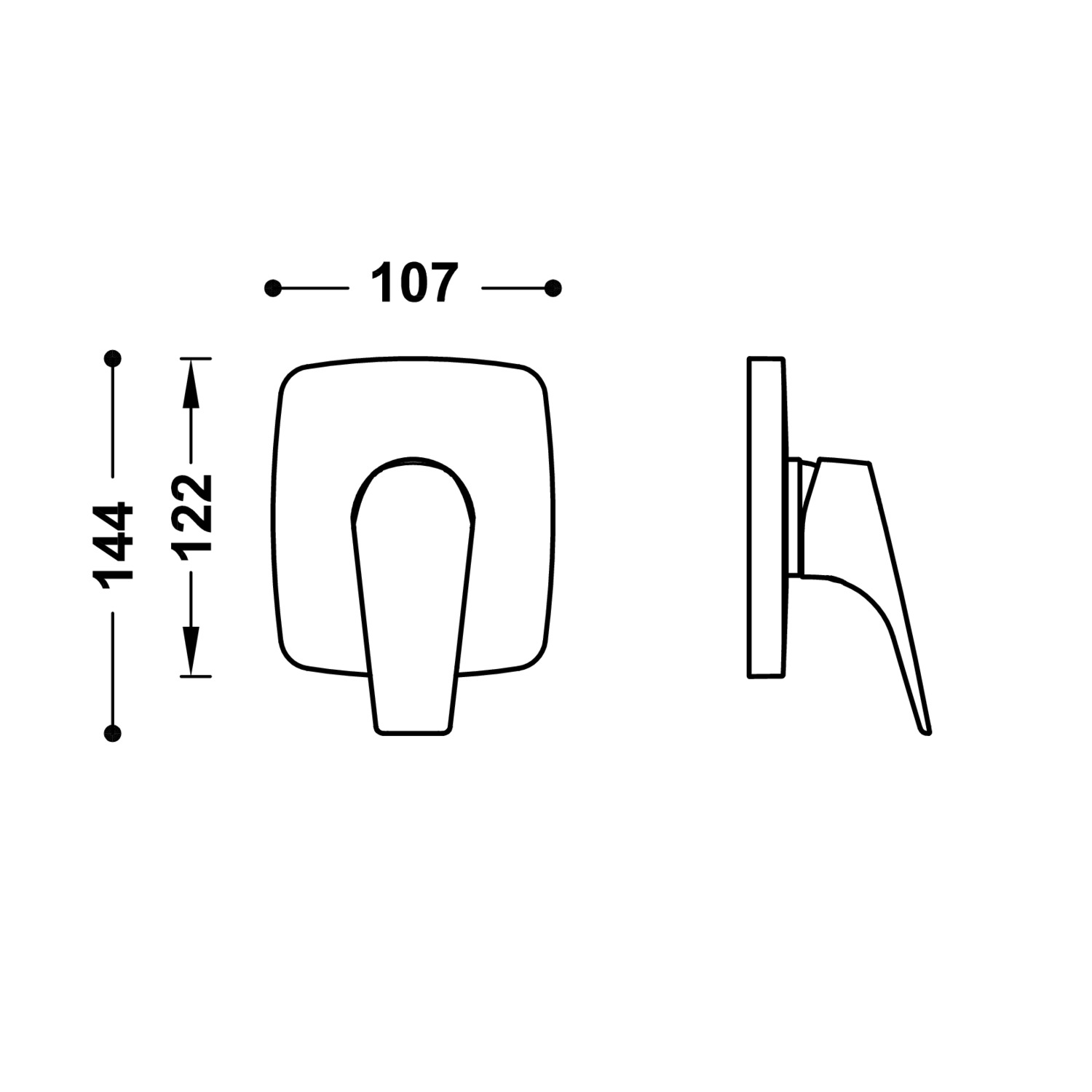 Видимая часть RAPID-BOX для скрытого одностороннегоRapid-box-21727810 TRES Canigo - Вид №1