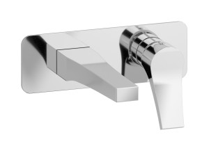 Настенный смеситель для раковины с автоматическим сливом