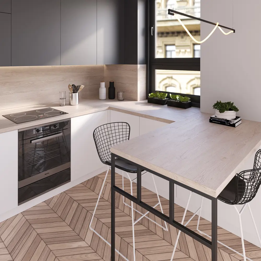 Столешница KONSENSA Дуб Мадуро 60x120x3.8 см ДСП цвет коричневый 89452044 STLM-2013736 ДСП Прямой угол - Вид №5