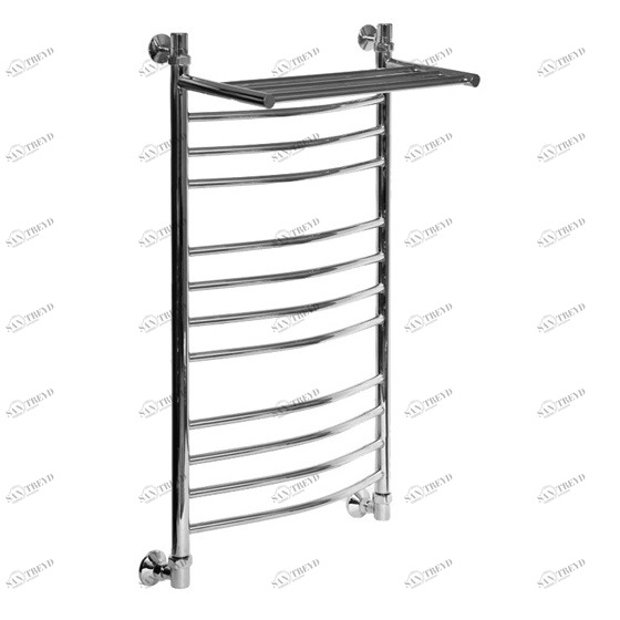 Полотенцесушитель водяной Aquanet Хекла ЛД (г2) ВП 1000x600, с верхней полкой 00184283