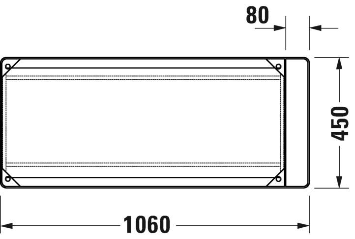 0031034600 Консоль металлическая напольная ** DuraSquare #003103 1065 x 451 мм
Черный матовый Black Matt Duravit - Вид №2