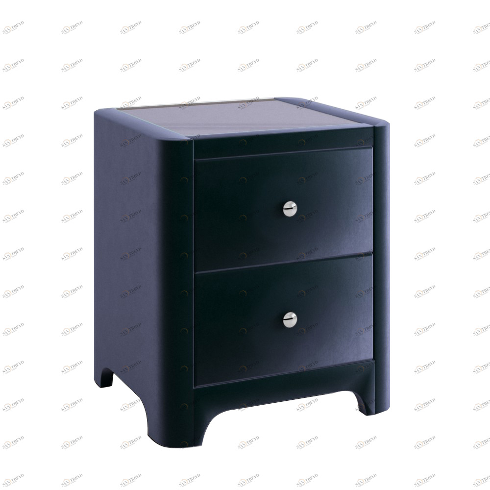 Прикроватная тумбочка с 2 ящиками мягкая синяя Vary Bed KREIND  00-3879901 Синий Santreyd 