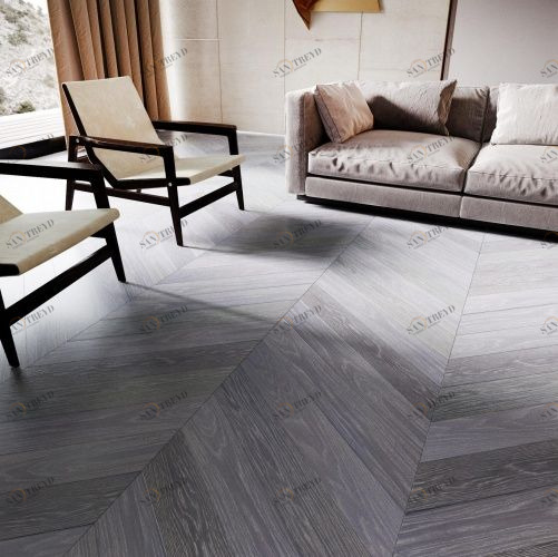 Паркет Ёлка Da Vinci Какао Термодуб Натур (Гладкая) 740х130 мм 2600600732