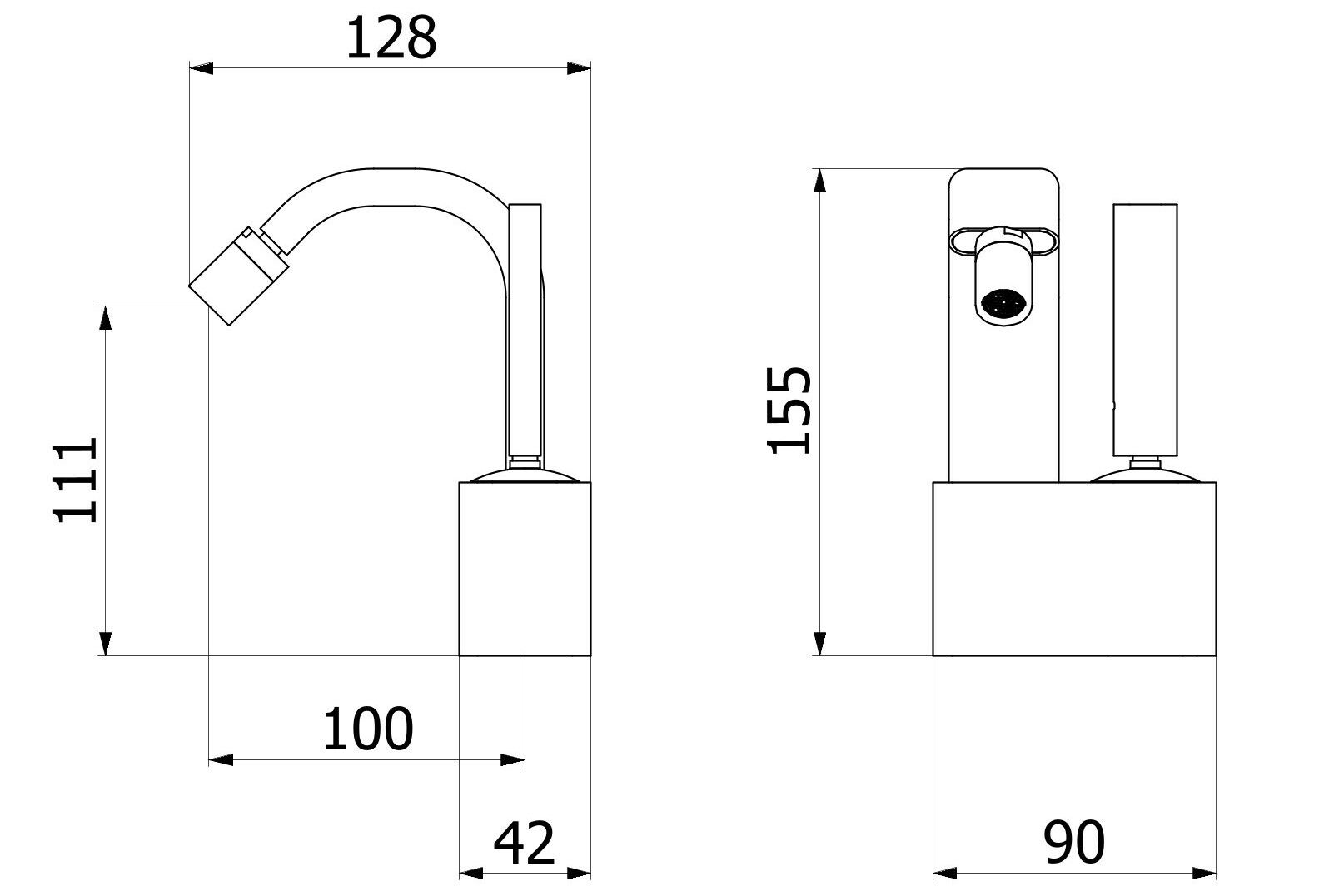 Смеситель для биде с автоматическим сливом IB Superbox ARCH-00028542 - Вид №3