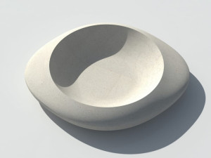 Реконструированный каменный круглый плантатор