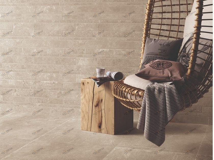 Provenza Настенная / напольная плитка из керамогранита с эффектом камня Groove sun-id-1456432