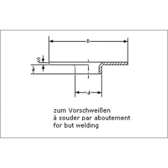 1WBS10825V SANHA WBS V фланец, медь, под сварку 108,0x2,5 мм  - Вид №1