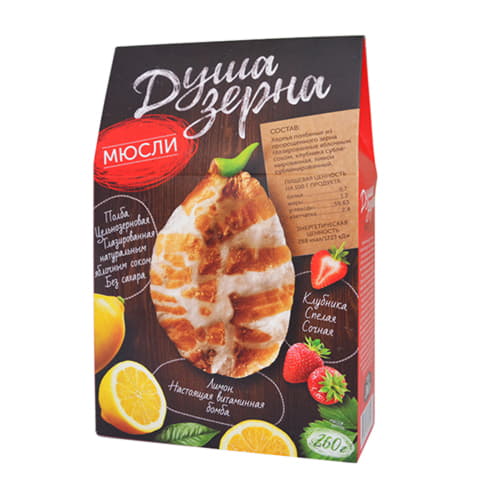 Мюсли с клубникой и лимоном Образ жизни 260 г Santreyd 13367