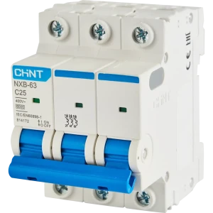 Автоматический выключатель CHINT NXB-63 3P C25 А 6 кА 85334568 STLM-2170357