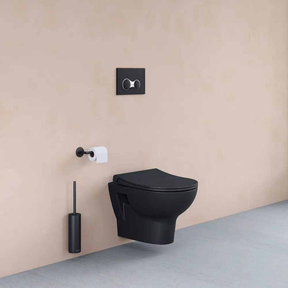 Комплект инсталляция с унитазом Vitra Stern 9016B083-7203 цвет черный 87071817 STLM-2119063 - Вид №5