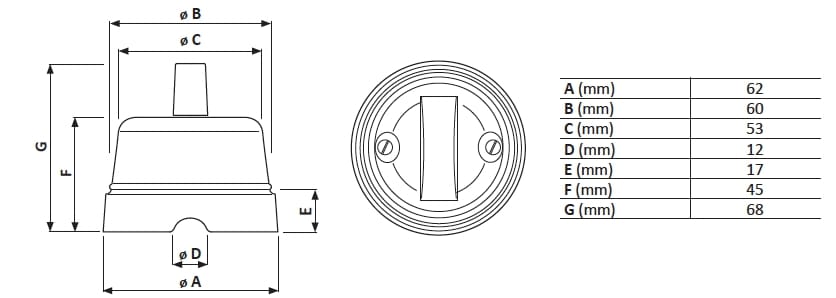 Поворотный переключатель безель GI Gambarelli White Italy ARCH-00098980 - Вид №3