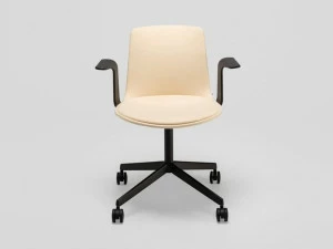 ENEA Офисное кресло из ткани с 4-мя спицами на колесиках Lottus