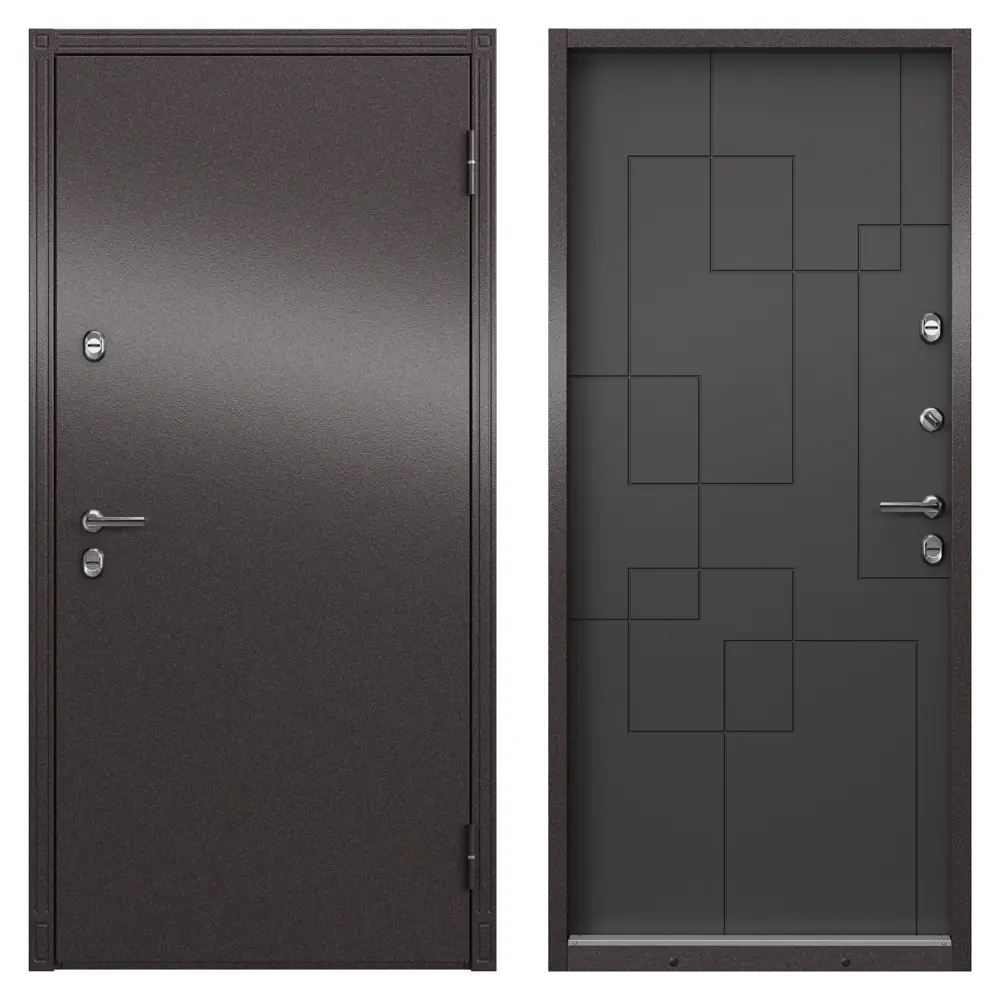 Дверь входная металлическая Термо 95x205 см правая цвет ринго пепел TOREX STLM-2199338