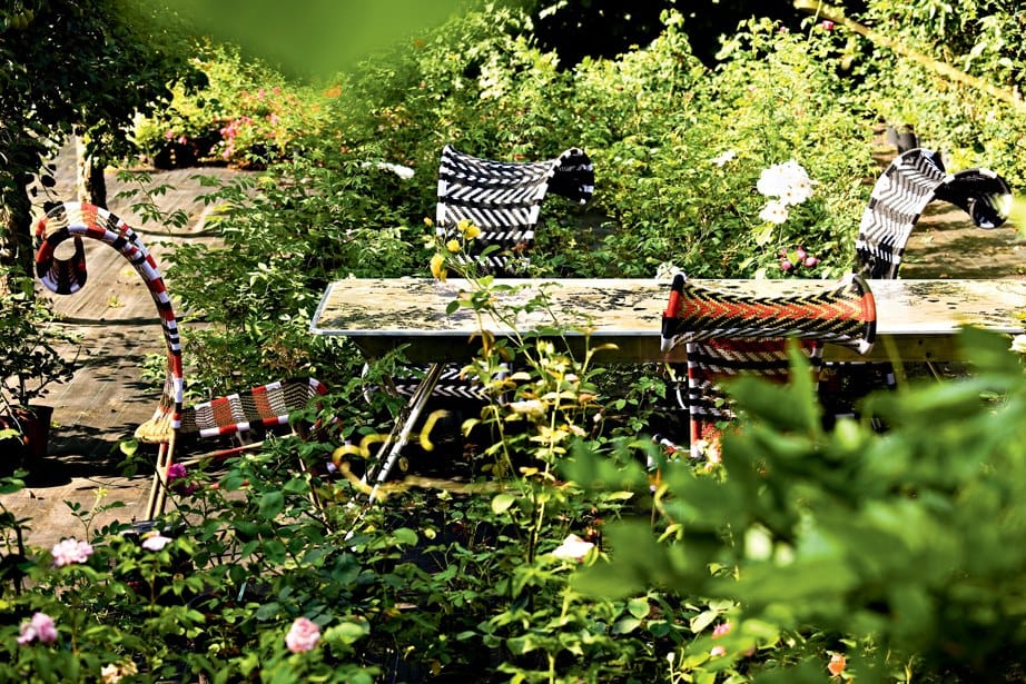 Стул из плетеной полиэтиленовой проволоки с высокой спинкой MOROSO M'afrique ARCH-00143465 - Вид №12