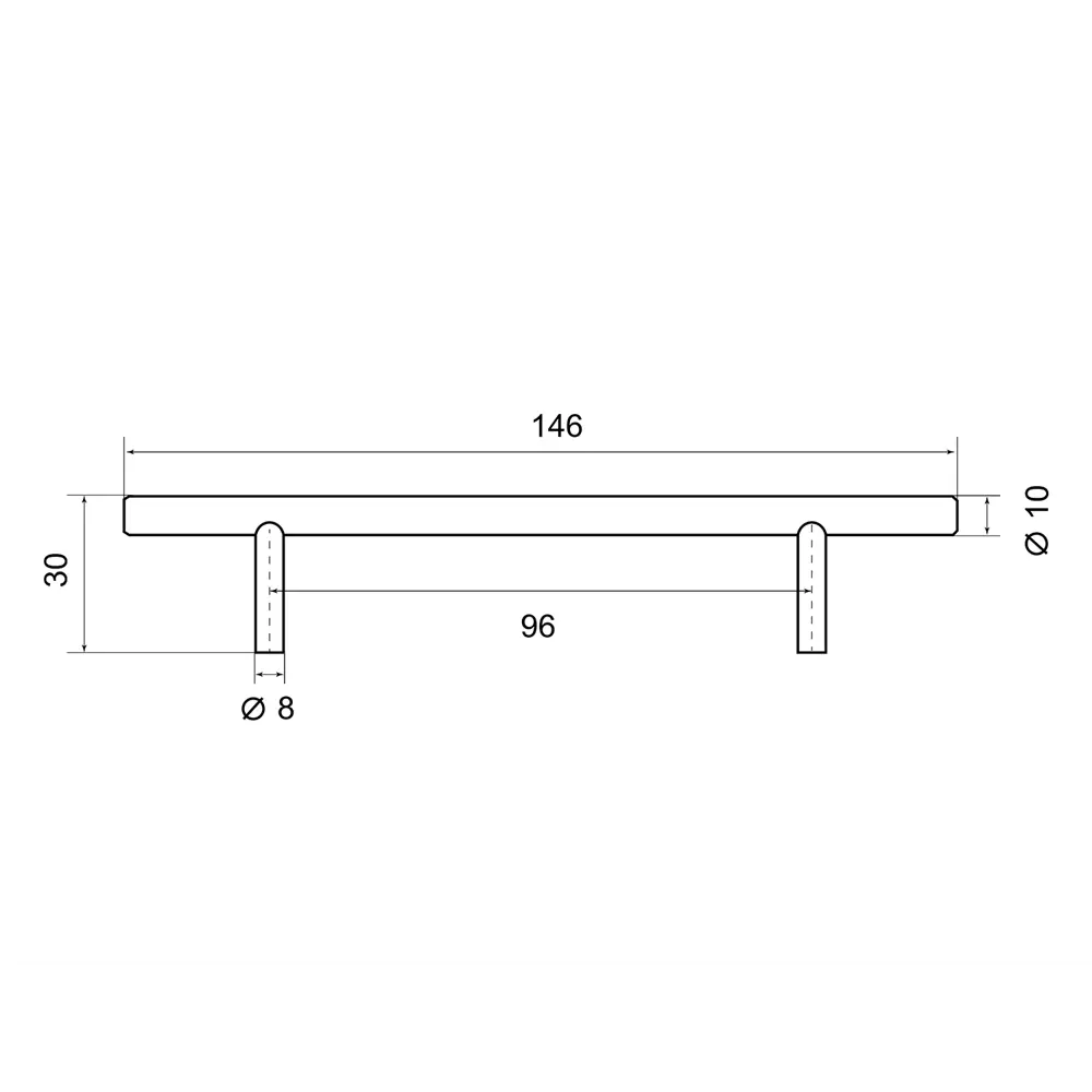 Ручка-рейлинг PALLADIUM PRZ для мебели в стиле лофт и хай-тек 88660022 STLM-1003573 - Вид №2