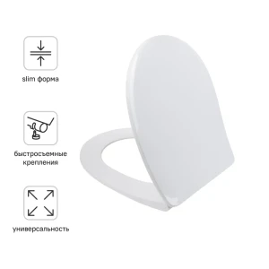 Сиденье для унитаза Iddis 119 PP с микролифтом цвет белый