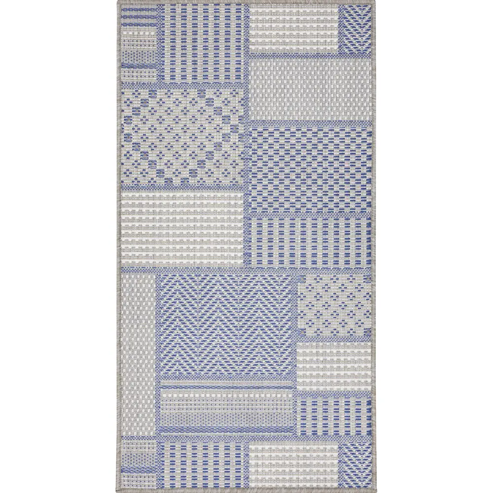 Циновка Дели 80x120 см полипропилен 84307_53111 цвет синий ROYALTAFT STLM-2075104 - Вид №1