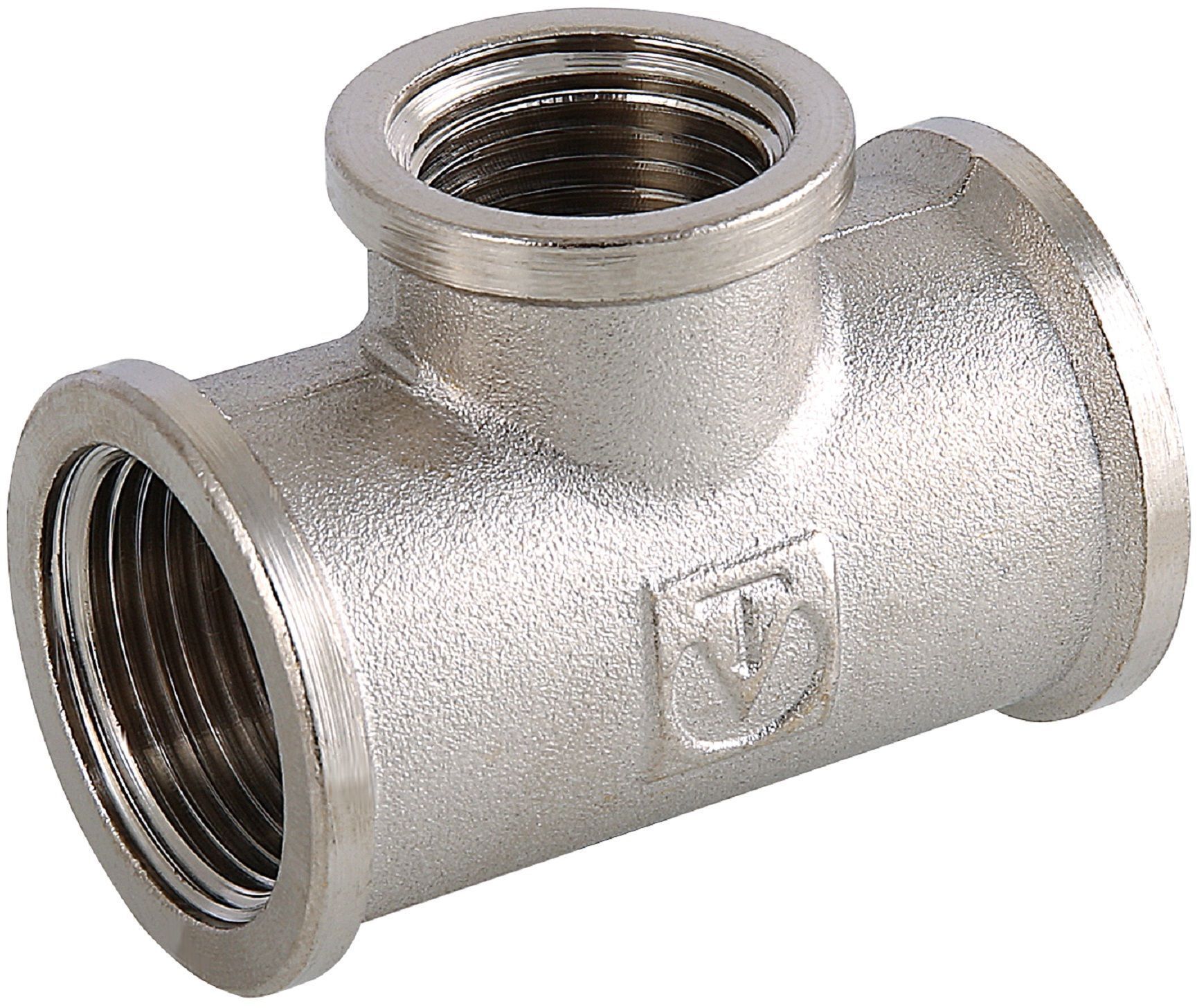 Тройник Valtec 1¼"×¾"×1¼" для трубопроводов с никелевым покрытием 82563417