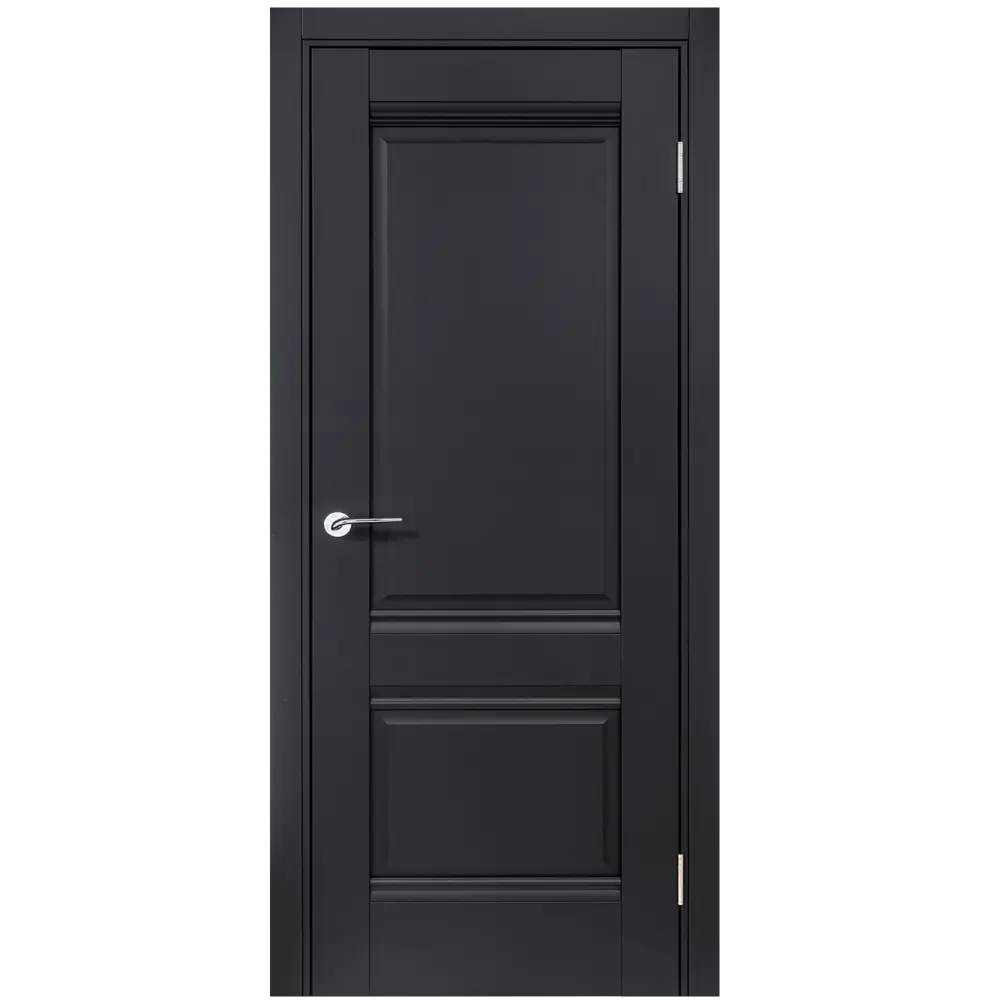 Комплект двери Классико-42 глухая 60x200 см Hardflex черный с добором 200 мм PORTIKA STLM-2151282