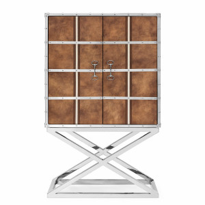 706072-A1 ABHIKA ШКАФ MASSY H180 108X48 SILVER/BROWN