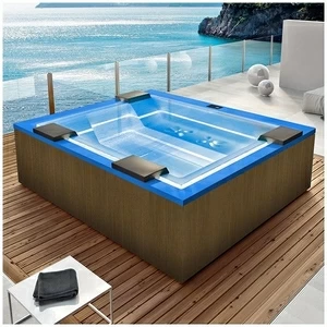 Бассейн Gruppo Treesse Zen SPA-V202H-PL-G прямоугольный spa с гидромассажем аэромассажем встроенный голубой