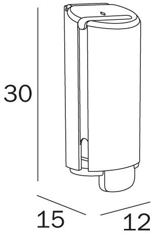 INDA® Настенный дозатор мыла из алюминия Hotellerie Av4670 - Вид №1