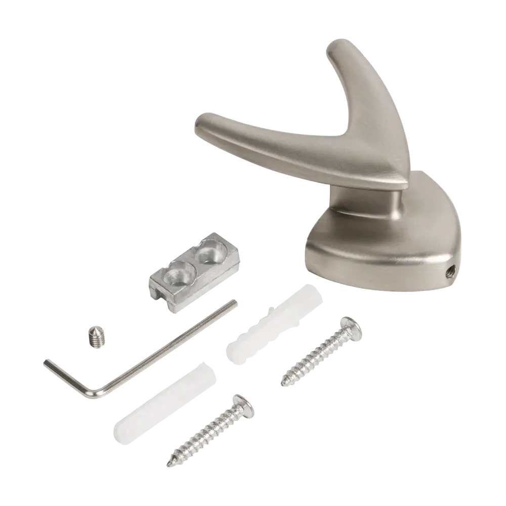 Крючок мебельный Ajax MB-LM/K-003 цвет матовый никель STLM-2116437 - Вид №2