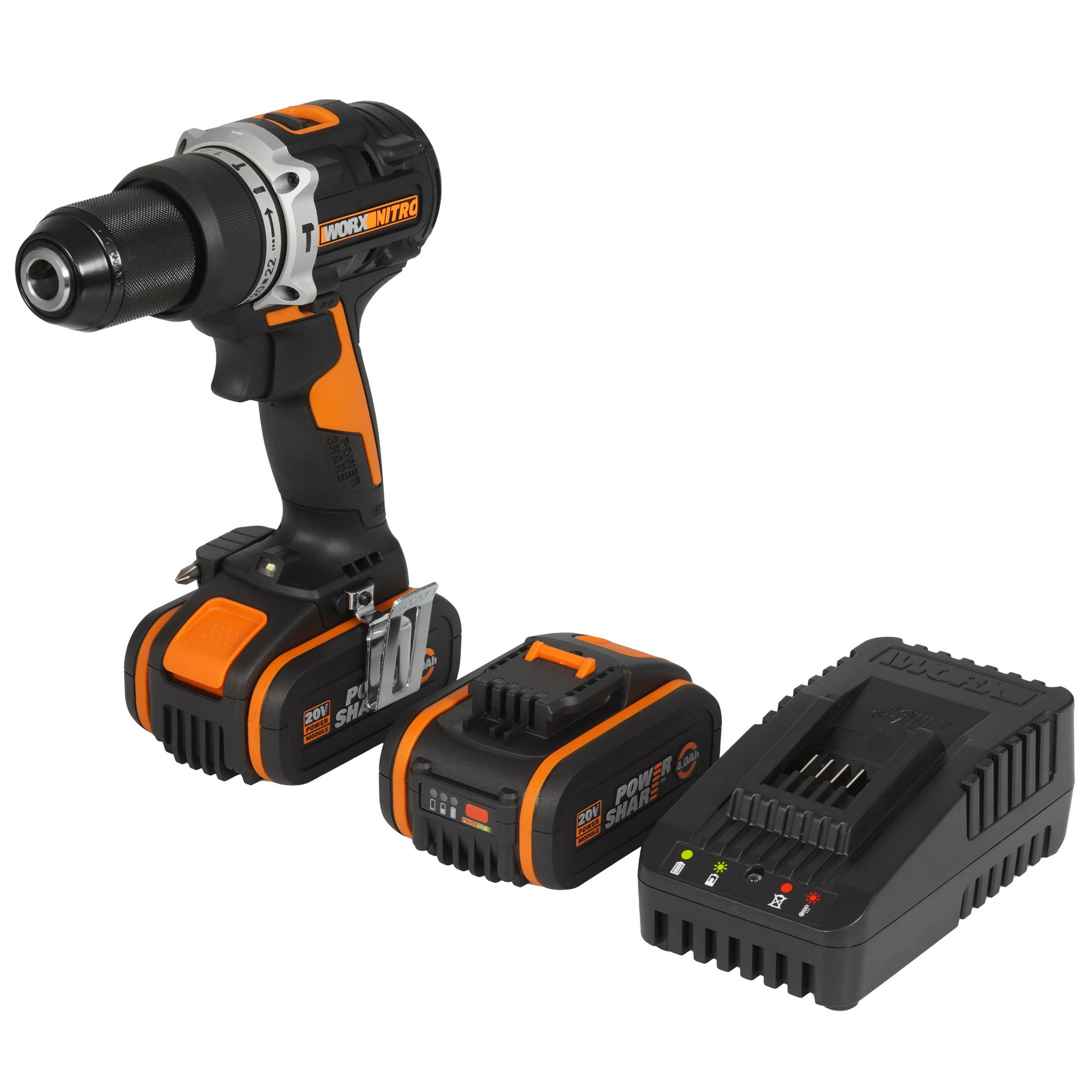 Дрель-шуруповерт Worx WX352.1 PowerShare 20V 5325137 STDN-0022437 - Вид №1