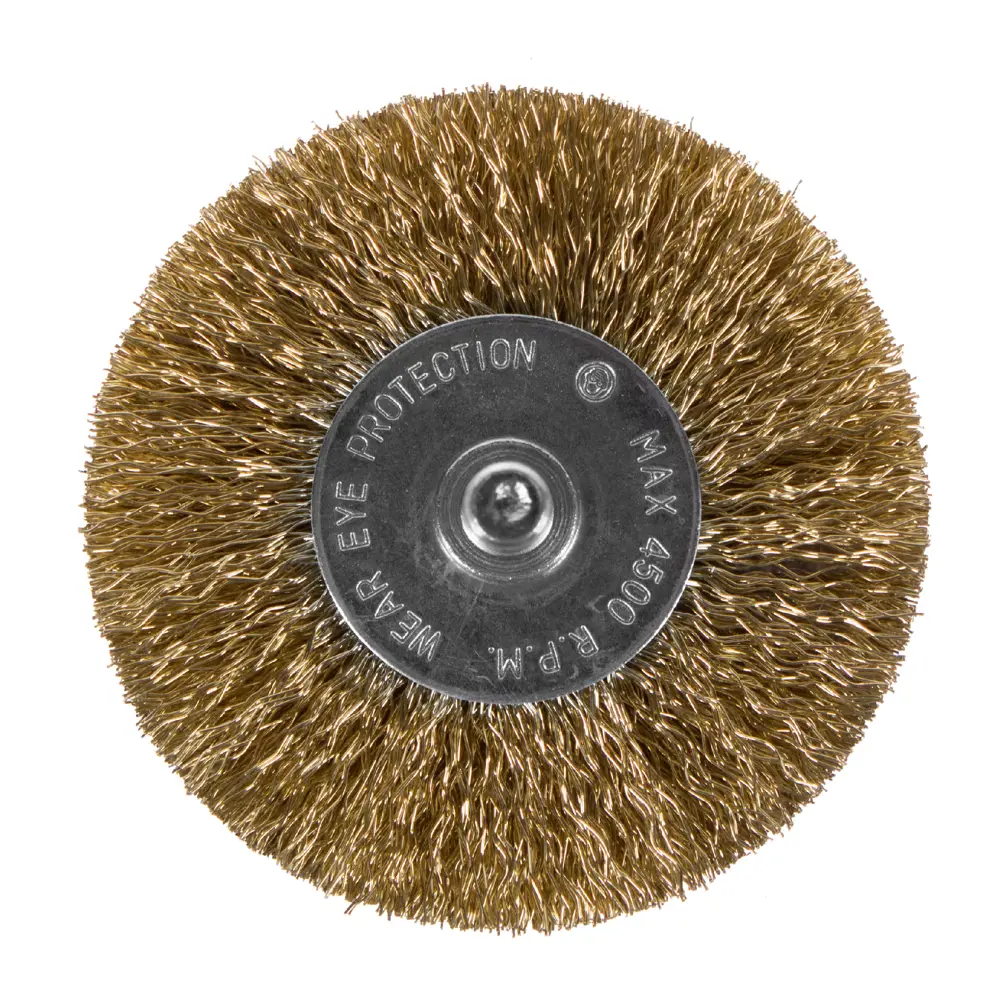 Щетка дисковая Dexter для дрели 80 мм с латунной щетиной 17410399 STLM-0008120 - Вид №1