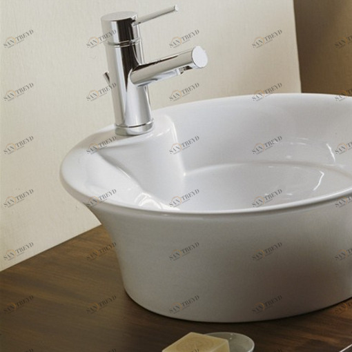 8004 Накладная раковина на столешницу  овальная Scarabeo Ceramiche 