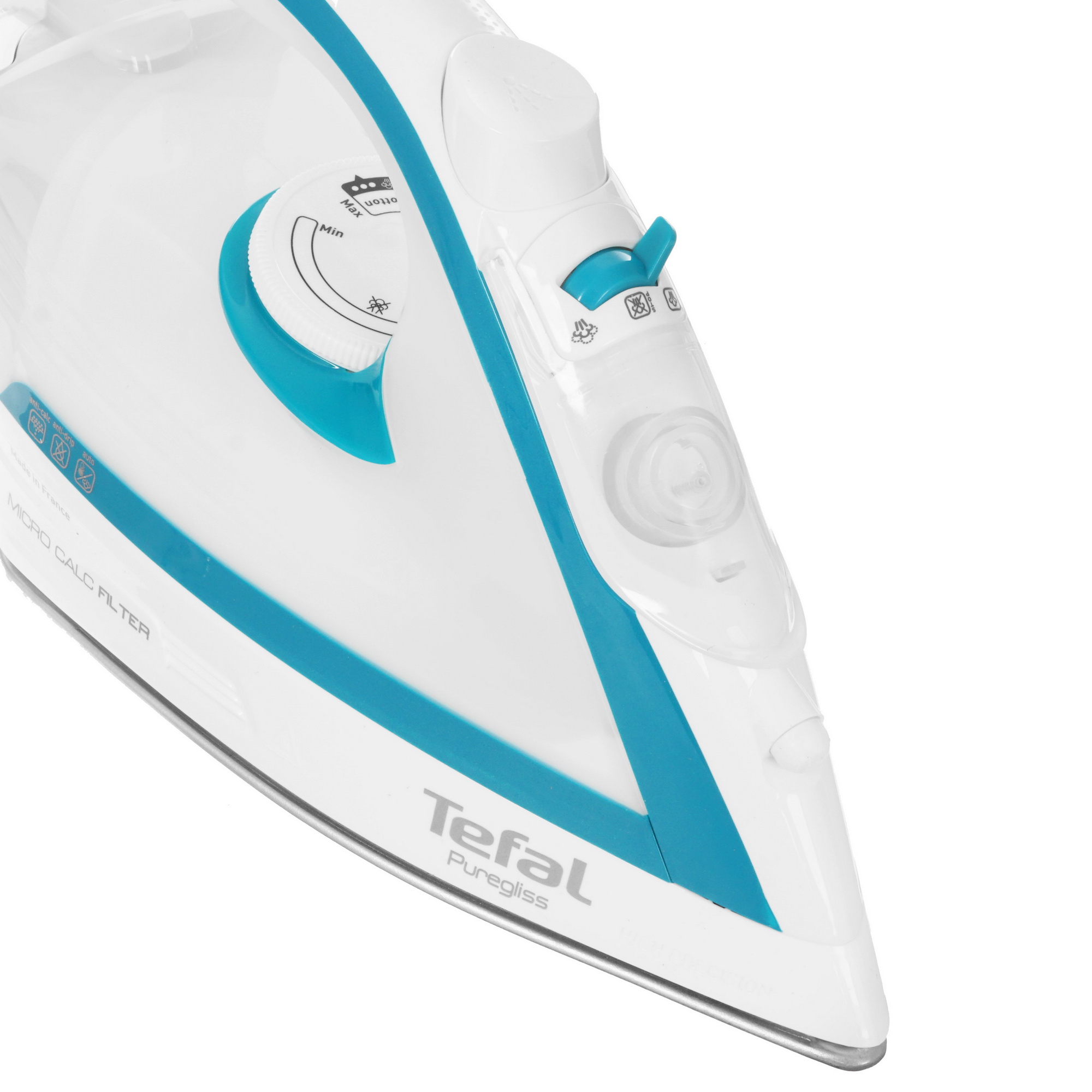 9983010 Утюг Tefal Puregliss FV8044E0 белый STDN-0044285 - Вид №4