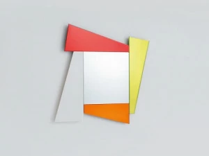 Glas Italia Квадратное настенное зеркало в раме Gli specchi di dioniso Dioniso1