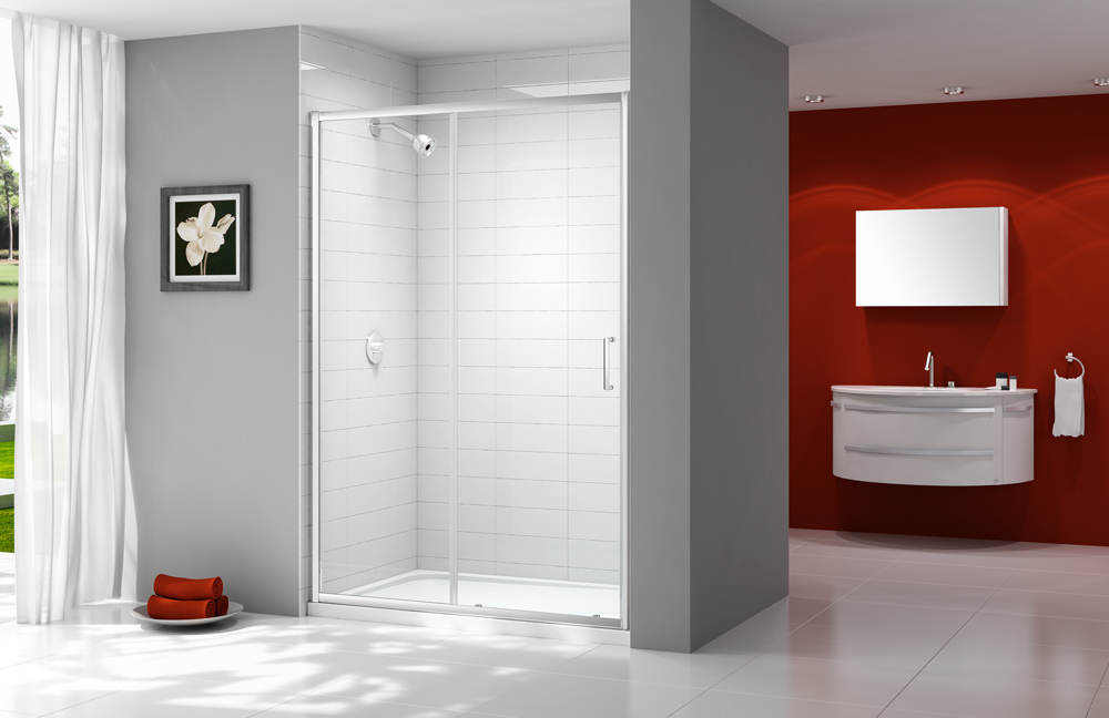 Дверь душевая для установки с боковой панелью A0304GH Merlyn Ionic Хромированный  - Вид №1