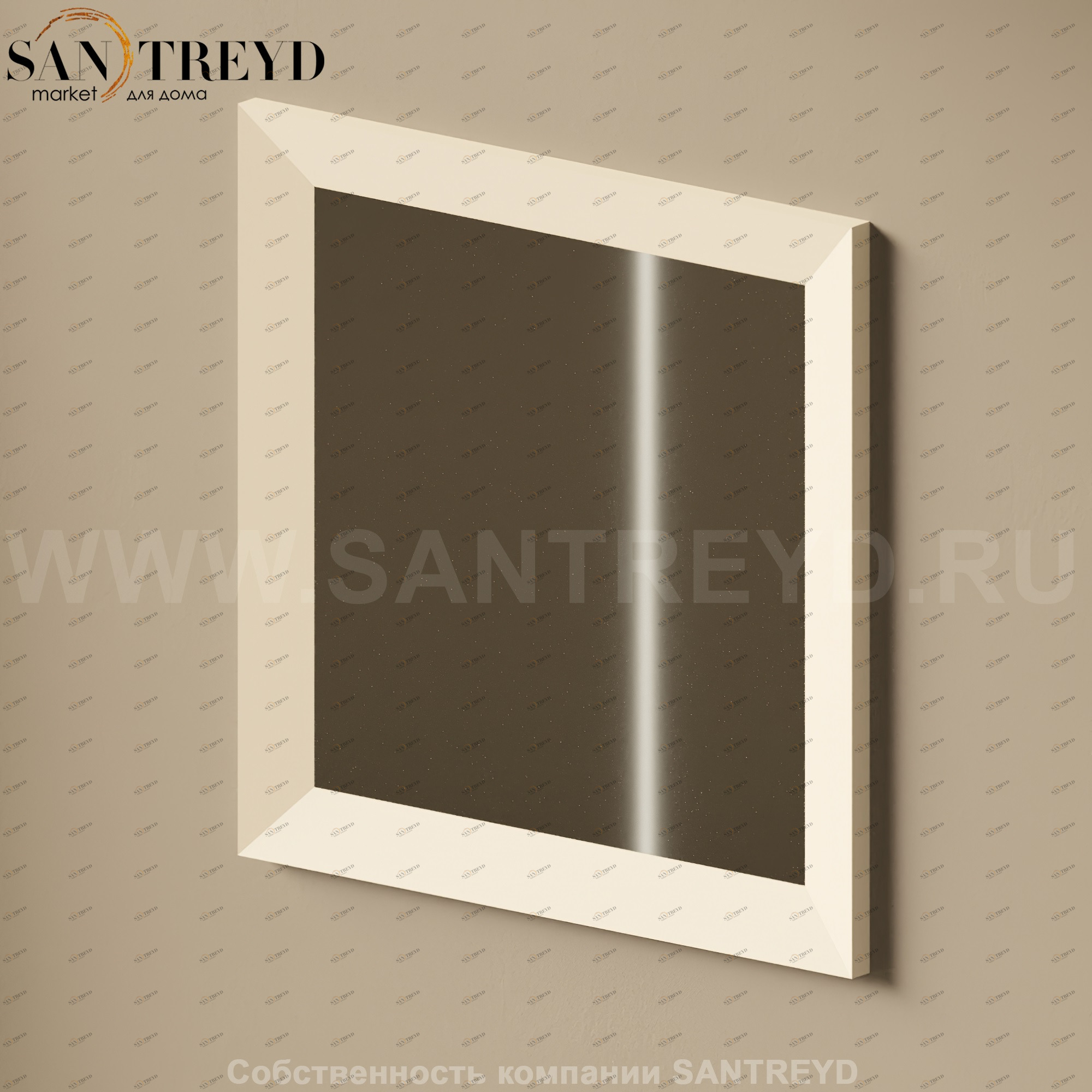 Flaminia EVERGREEN Зеркало в белой деревянной раме EG80S.9003 Ceramica Flaminia EG80S9003