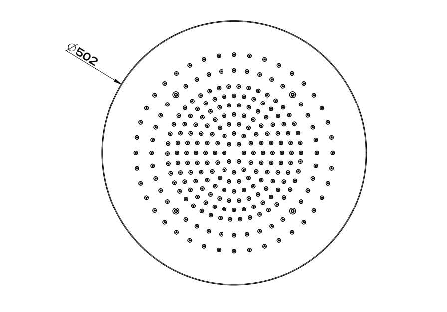 Круглая потолочная насадка для душа Gessi ARCH-00006759 - Вид №5