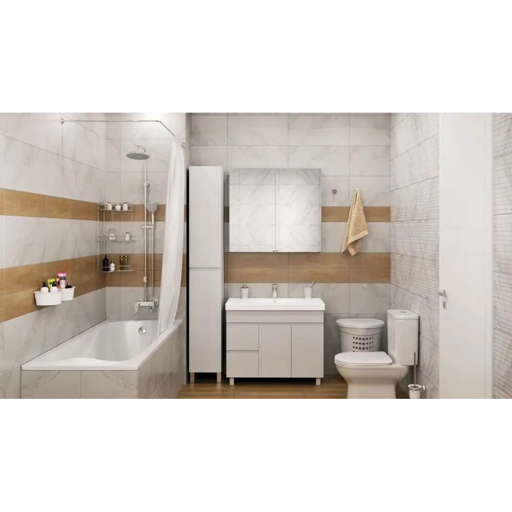 Плитка настенная Marble 30х60 см 1.62 м² цвет белый BELANI STLM-2034166 - Вид №5